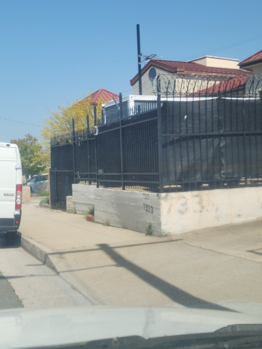 Custom steel security fence